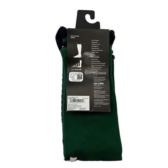 NEW Under Armour Soccer Over the Calf Socks in Green - Men's Size 8.5-13 - Picture 2 of 2